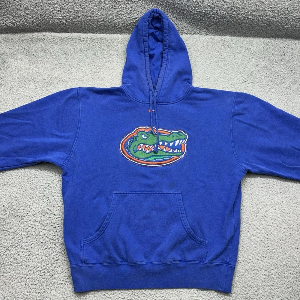 Nike H7TRG Size Medium Florida Gators Blue Hoodie 00014298XFG1 Hooded Sweatshirt